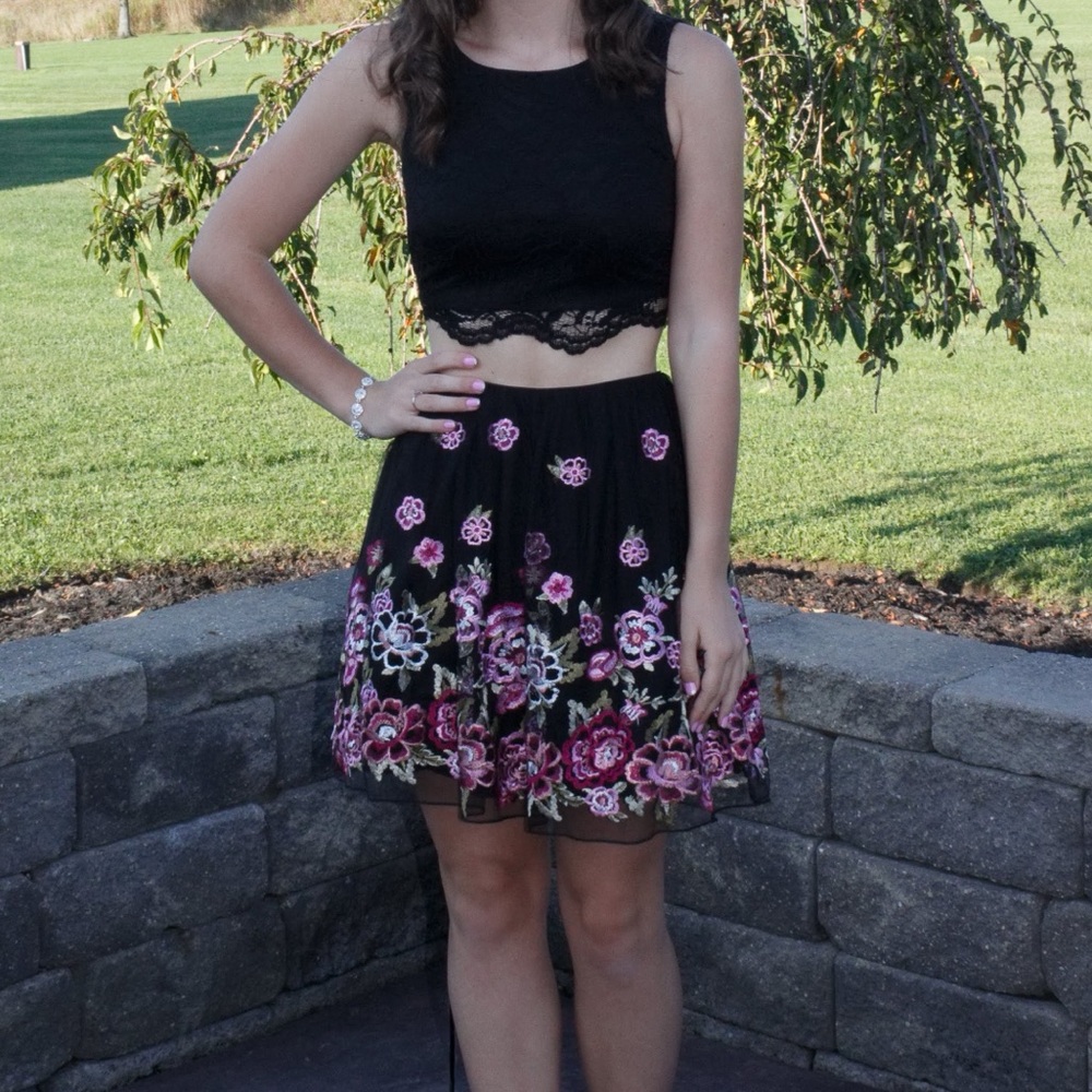 Two-piece Floral Dress